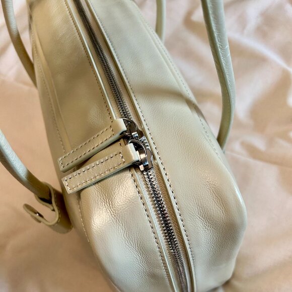 Marge Sherwood Soft Boston Bag in blond wood glossy plain - Picture 5 of 7